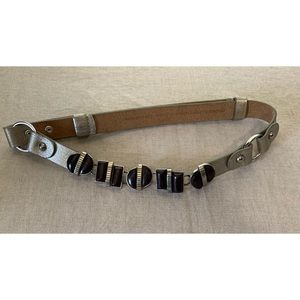Chico’s leather and metal adjustable waist belt